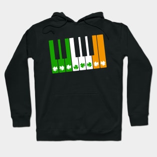 St. Patrick's Day Piano Player Pianist Irish Flag Hoodie